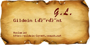 Gildein Lóránt névjegykártya
